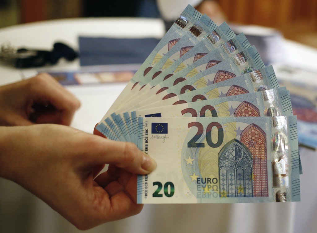 New 20 Euro banknotes are presented at the Austrian national bank in Vienna