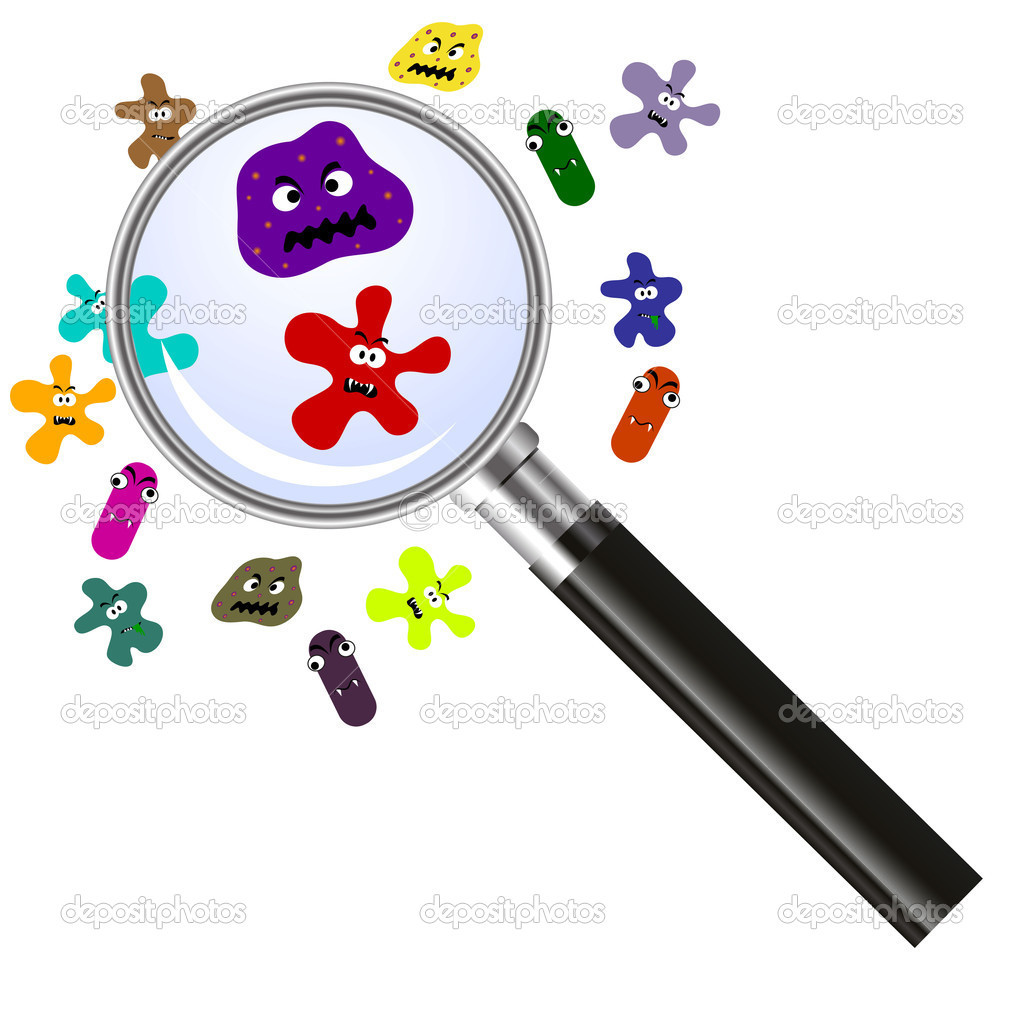 magnifier and germs