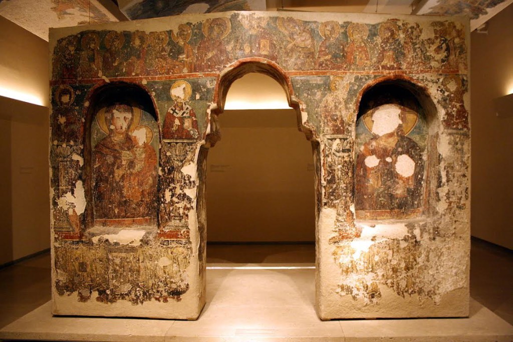Το τέμπλο του ναού στο Βυζαντινό μουσείο