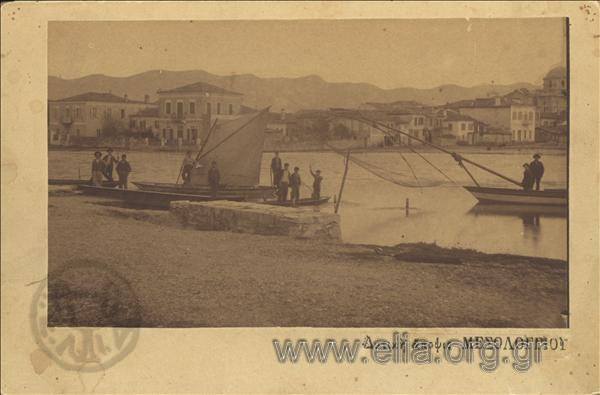 Δυτική άποψις Μεσολογγίου στα 1904.Πηγή φωτογραφίας, Ελληνικό Λογοτεχνικό και Ιστορικό Αρχείο.