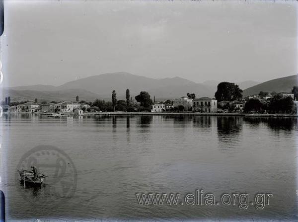 Η Βόνιτσα από θαλάσσης στα 1931. Πηγή φωτογραφίας, Ελληνικό Λογοτεχνικό και Ιστορικό Αρχείο.