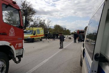 Τροχαίο ατύχημα με εγκλωβισμό οδηγού στην εθνική οδό Αμφιλοχίας-Βόνιτσας