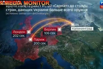 «Σε 202 δευτερόλεπτα το Λονδίνο δεν θα υπάρχει πια» -«Προσομοίωση» πυρηνικών χτυπημάτων σε ρωσική εκπομπή